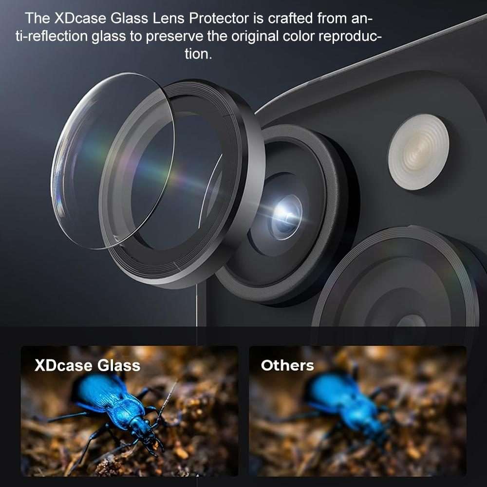 For iPhone 16 Pro / 16 Pro Max XDcase AF + AR Hawkeye Camera Lens Protector with Alignm ... (Gold)
