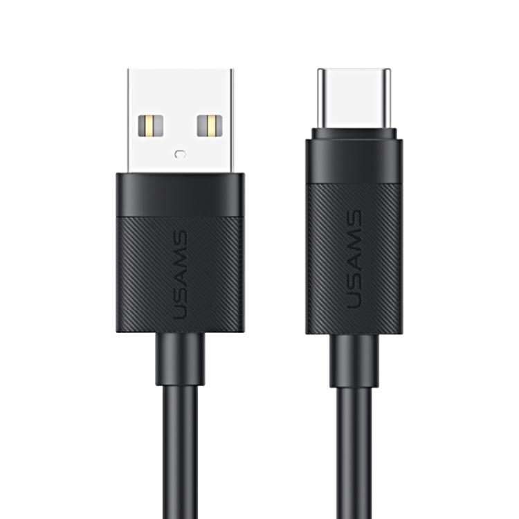 USAMS SJ777 U94 USB to Type-C 3A Fast Charging Data Cable, Length:1m(Black)