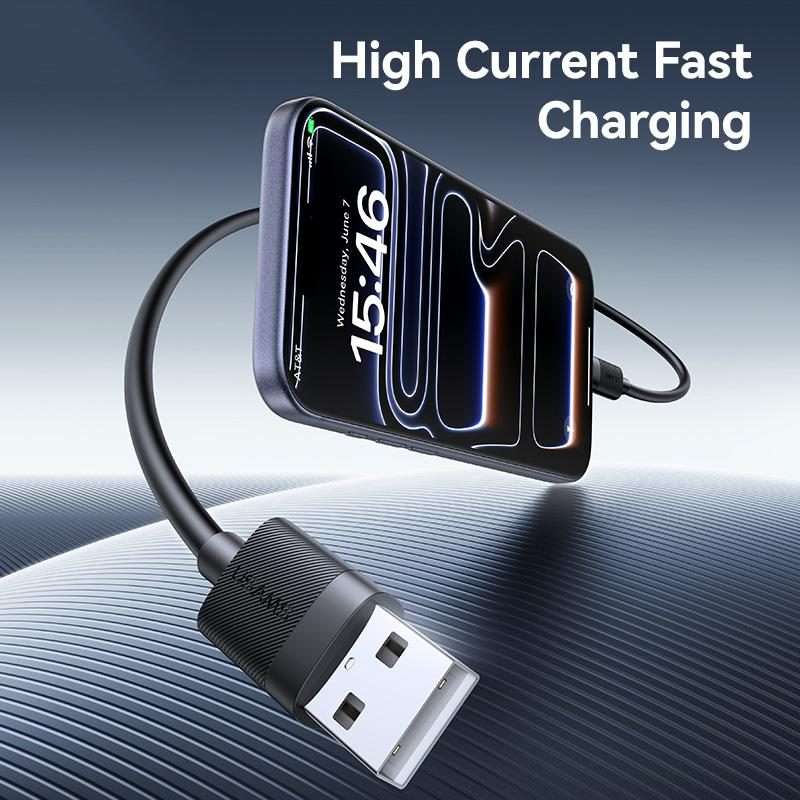 USAMS SJ777 U94 USB to Type-C 3A Fast Charging Data Cable, Length:1m(Black)
