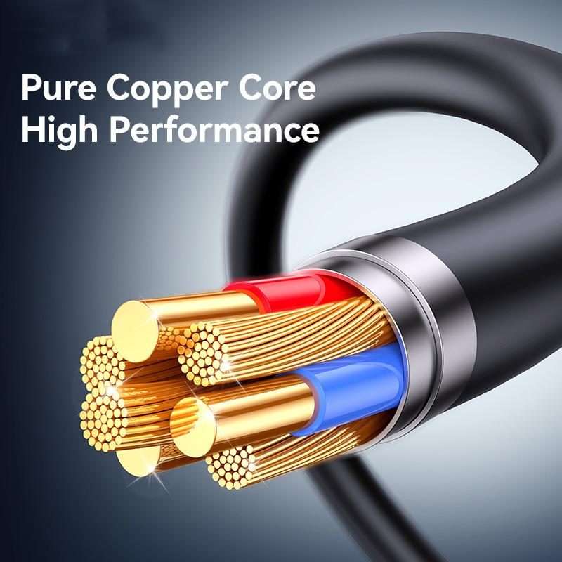 USAMS SJ777 U94 USB to Type-C 3A Fast Charging Data Cable, Length:1m(Black)