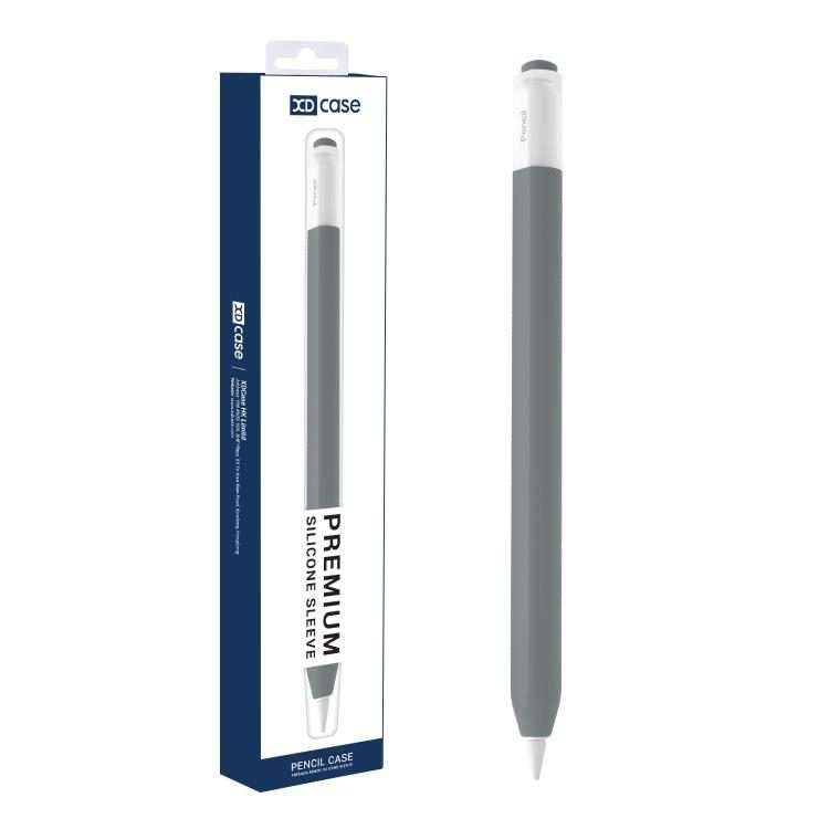 For Apple Pencil USB-C / 3 XDcase Jelly Detachable Cap Silicone Stylus Pen Sleeve(Grey)
