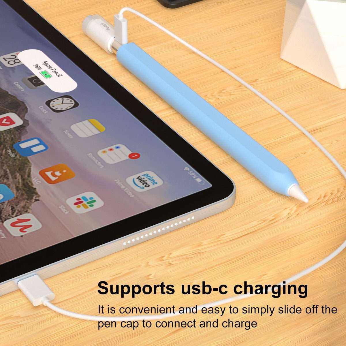 For Apple Pencil USB-C / 3 XDcase Jelly Detachable Cap Silicone Stylus Pen Sleeve(Grey)