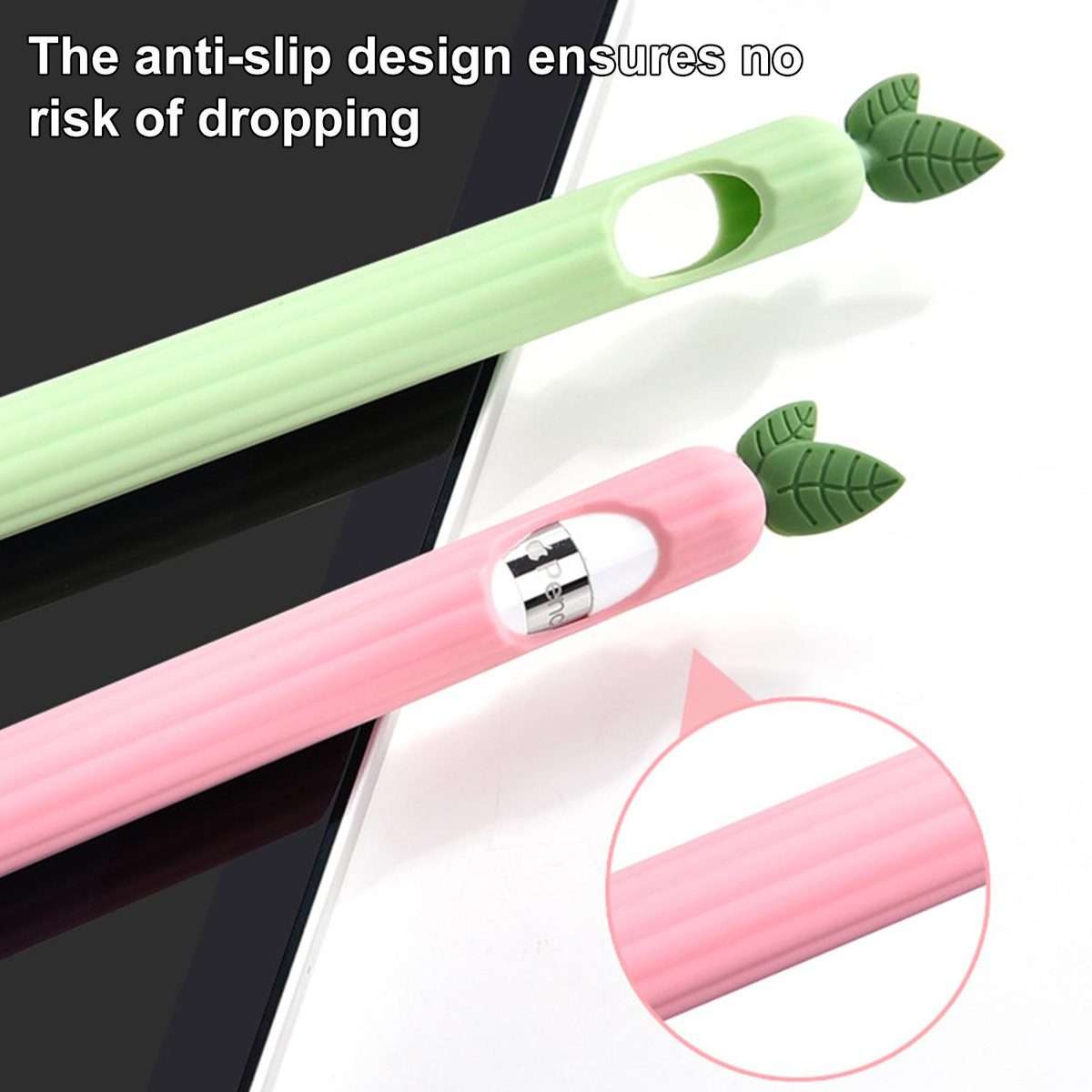 For Apple Pencil Pro / 2 XDcase Fruit & Veggie Anti-Slip Silicone Stylus Pen Sleeve(Pineapple)
