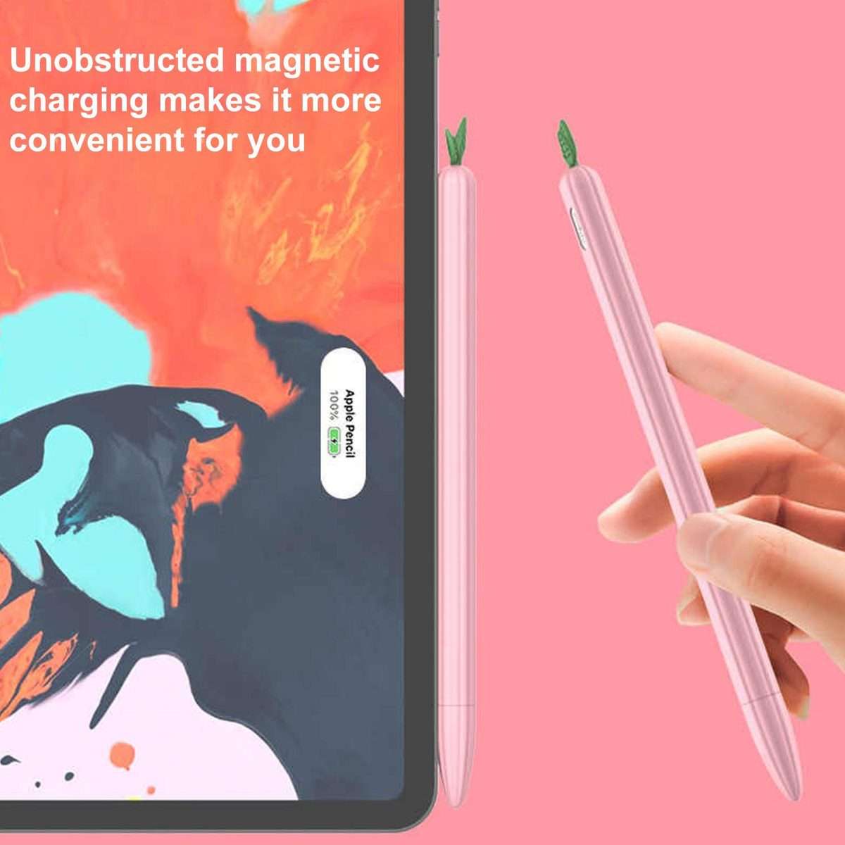For Apple Pencil Pro / 2 XDcase Fruit & Veggie Anti-Slip Silicone Stylus Pen Sleeve(Pineapple)