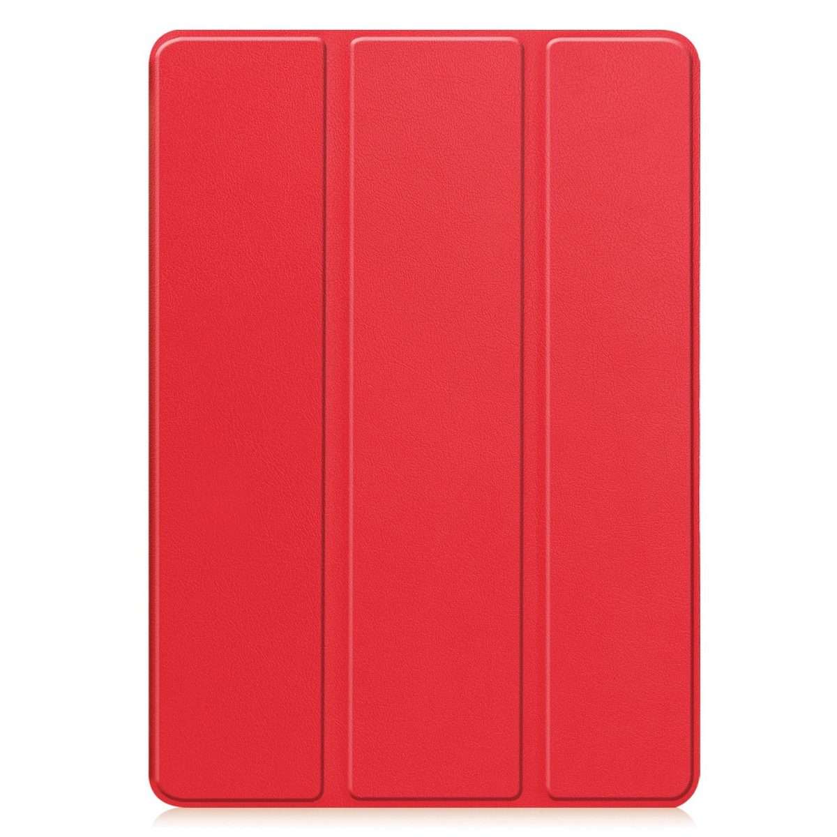 For Samsung Galaxy Tab A11+ Custer TPU Pure Color 3-Fold Holder Smart Leather Tablet Cas ... (Red)