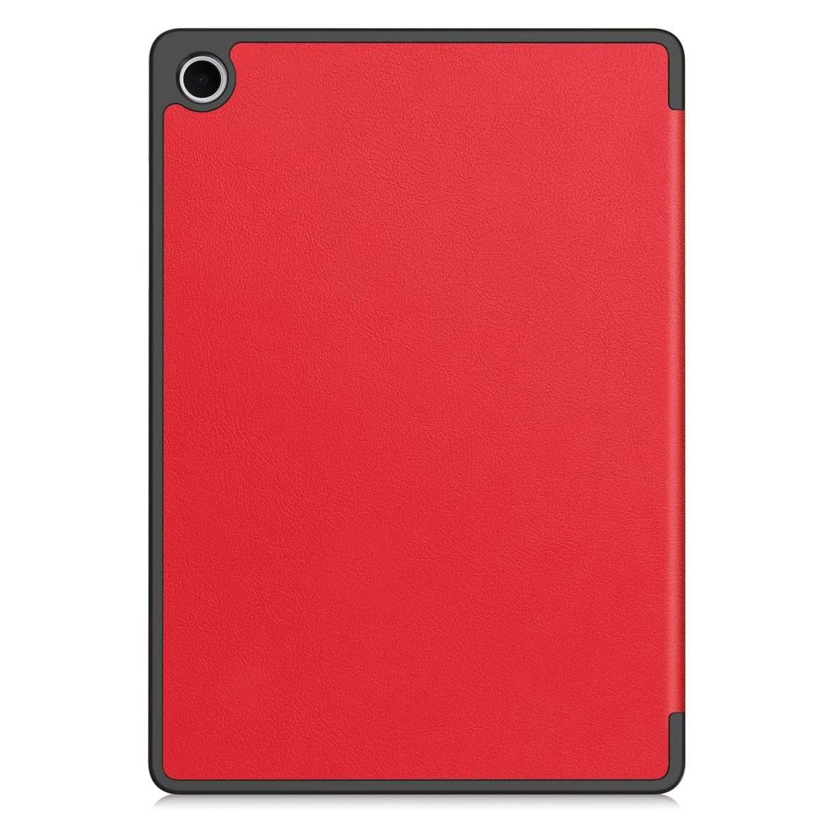 For Samsung Galaxy Tab A11+ Custer TPU Pure Color 3-Fold Holder Smart Leather Tablet Cas ... (Red)