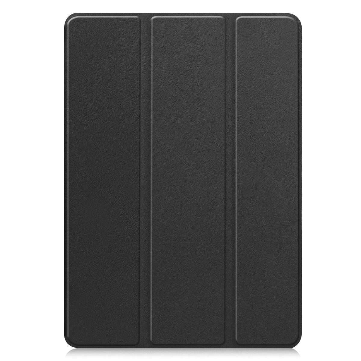 For Samsung Galaxy Tab A11+ Custer TPU Pure Color 3-Fold Holder Smart Leather Tablet C ... (Black)