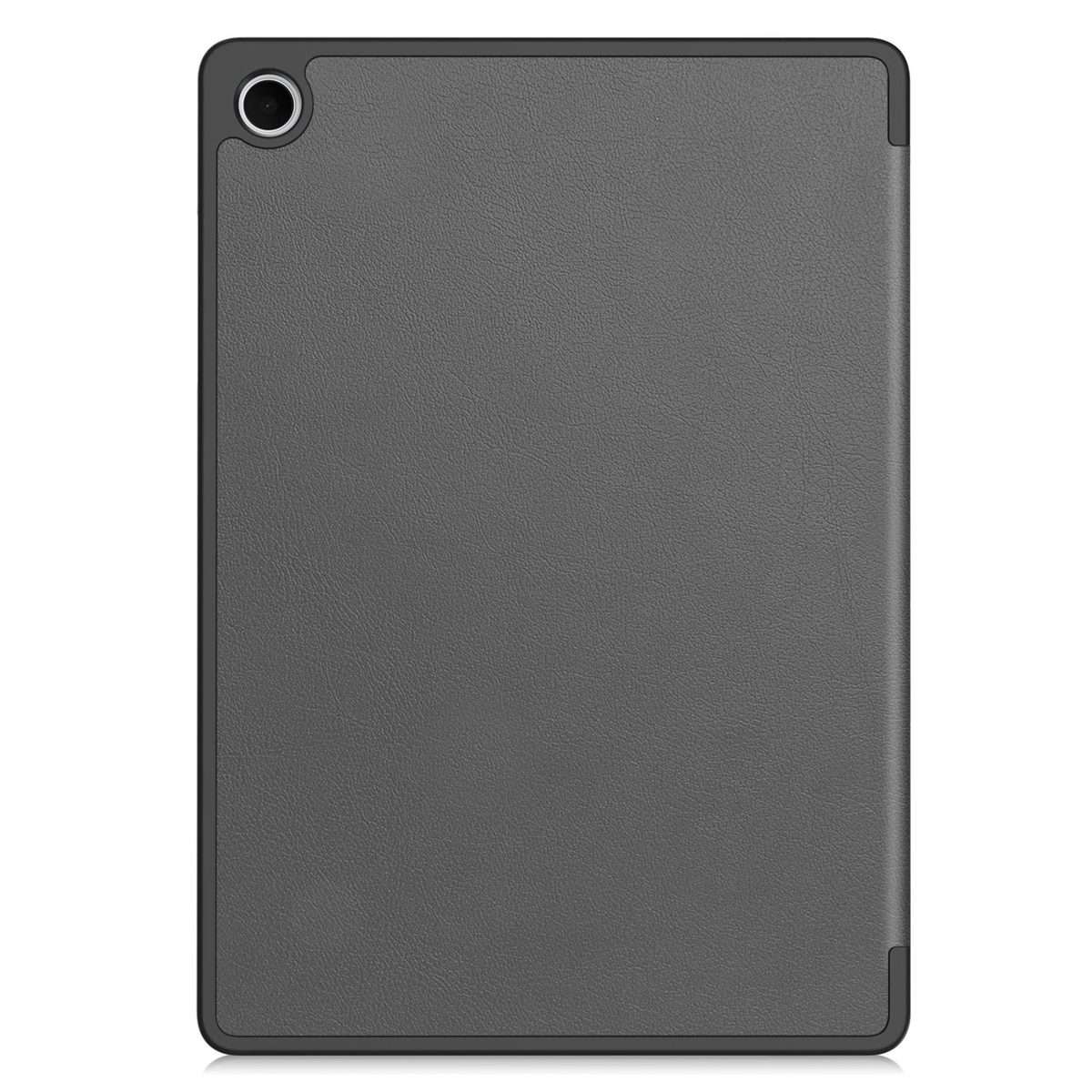 For Samsung Galaxy Tab A11+ Custer TPU Pure Color 3-Fold Holder Smart Leather Tablet Ca ... (Grey)