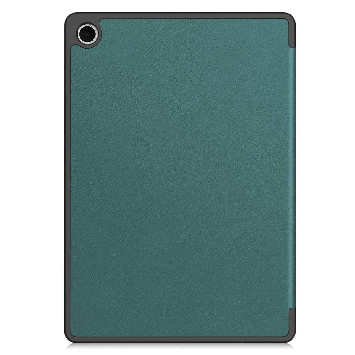 For Samsung Galaxy Tab A11+ Custer TPU Pure Color 3-Fold Holder Smart Leather Tab ... (Dark Green)
