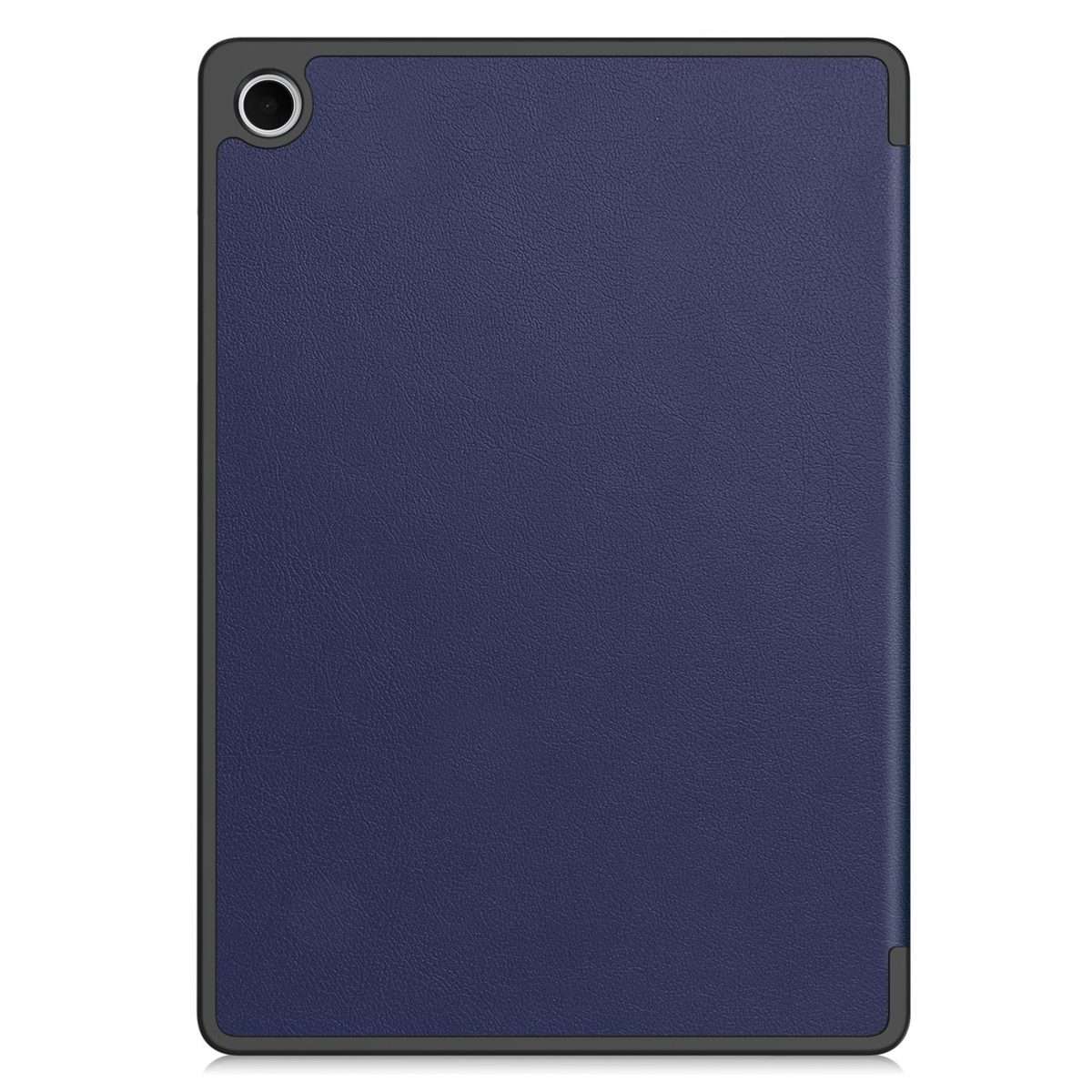 For Samsung Galaxy Tab A11+ Custer TPU Pure Color 3-Fold Holder Smart Leather Tabl ... (Dark Blue)