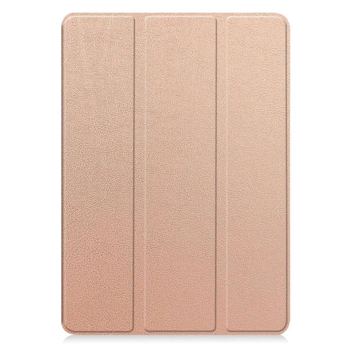 For Samsung Galaxy Tab A11+ Custer TPU Pure Color 3-Fold Holder Smart Leather Tabl ... (Rose Gold)