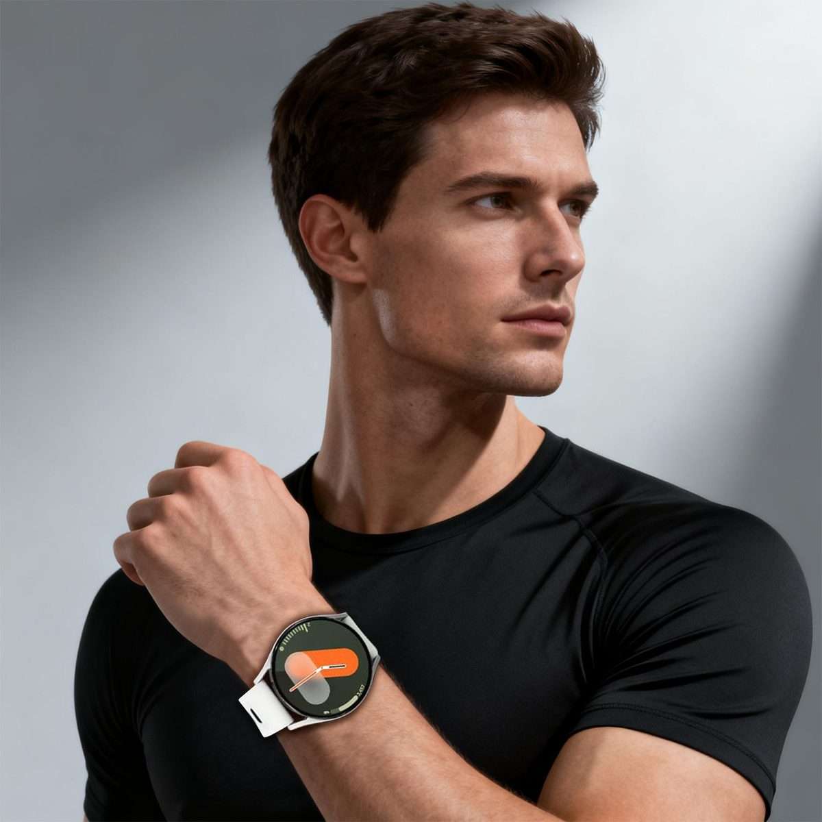 20mm xDfind Flat-head Dual-color Silicone Watch Band(White+Black)