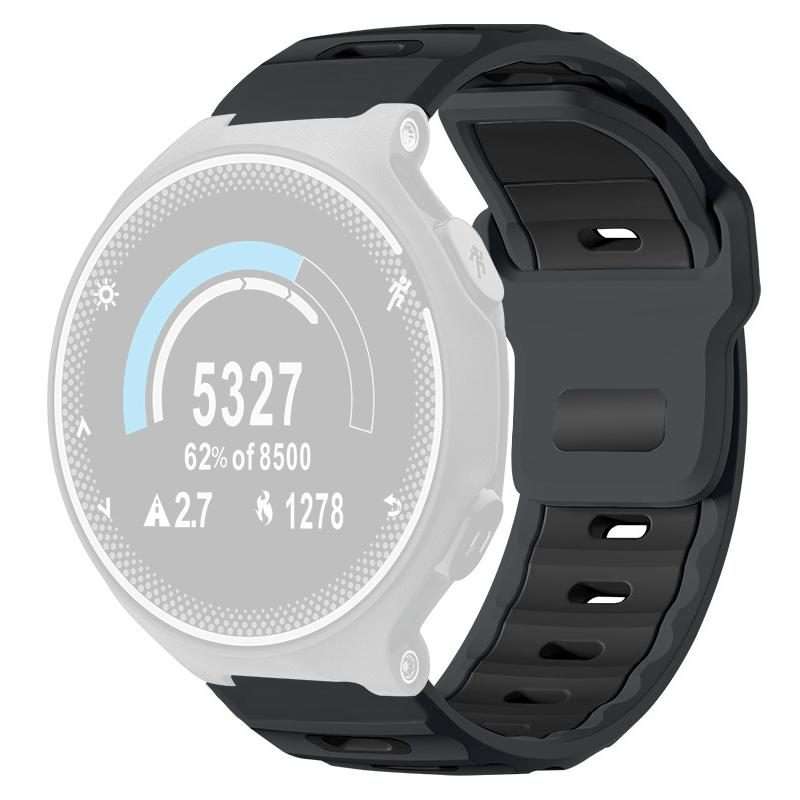 For Garmin Forerunner 220/735/735XT/230/235 xDfind Flat-head Dual-color Silicone W ... (Ash+Black)