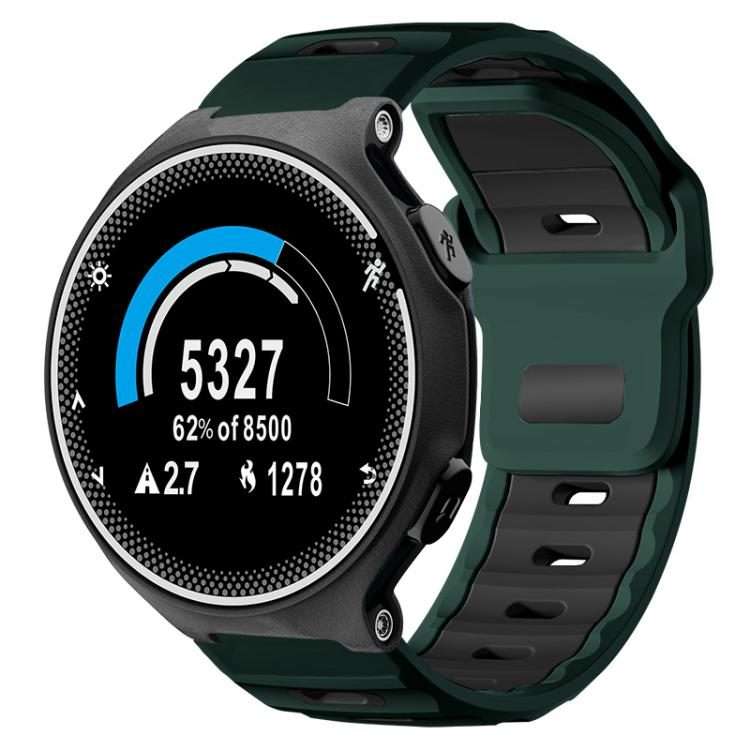 For Garmin Forerunner 220/735/735XT/230/235 xDfind Flat-head Dual-col ... (Wilderness Green+Black)