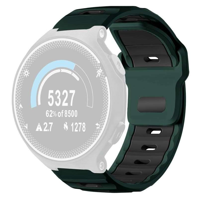 For Garmin Forerunner 220/735/735XT/230/235 xDfind Flat-head Dual-col ... (Wilderness Green+Black)