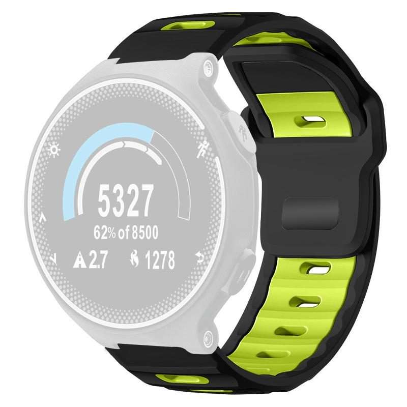 For Garmin Forerunner 220/735/735XT/230/235 xDfind Flat-head Dual-co ... (Black+Fluorescent Green)