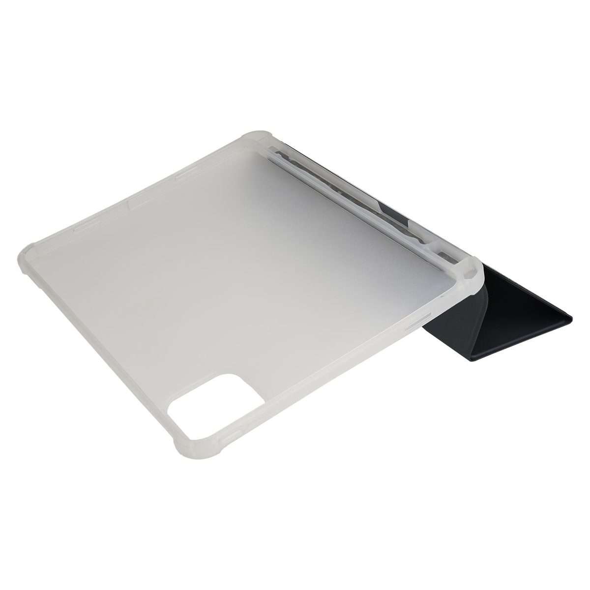 For Teclast ArtPad Pro 3-Fold Holder Folio Leather Tablet Smart Case(Dark Blue)