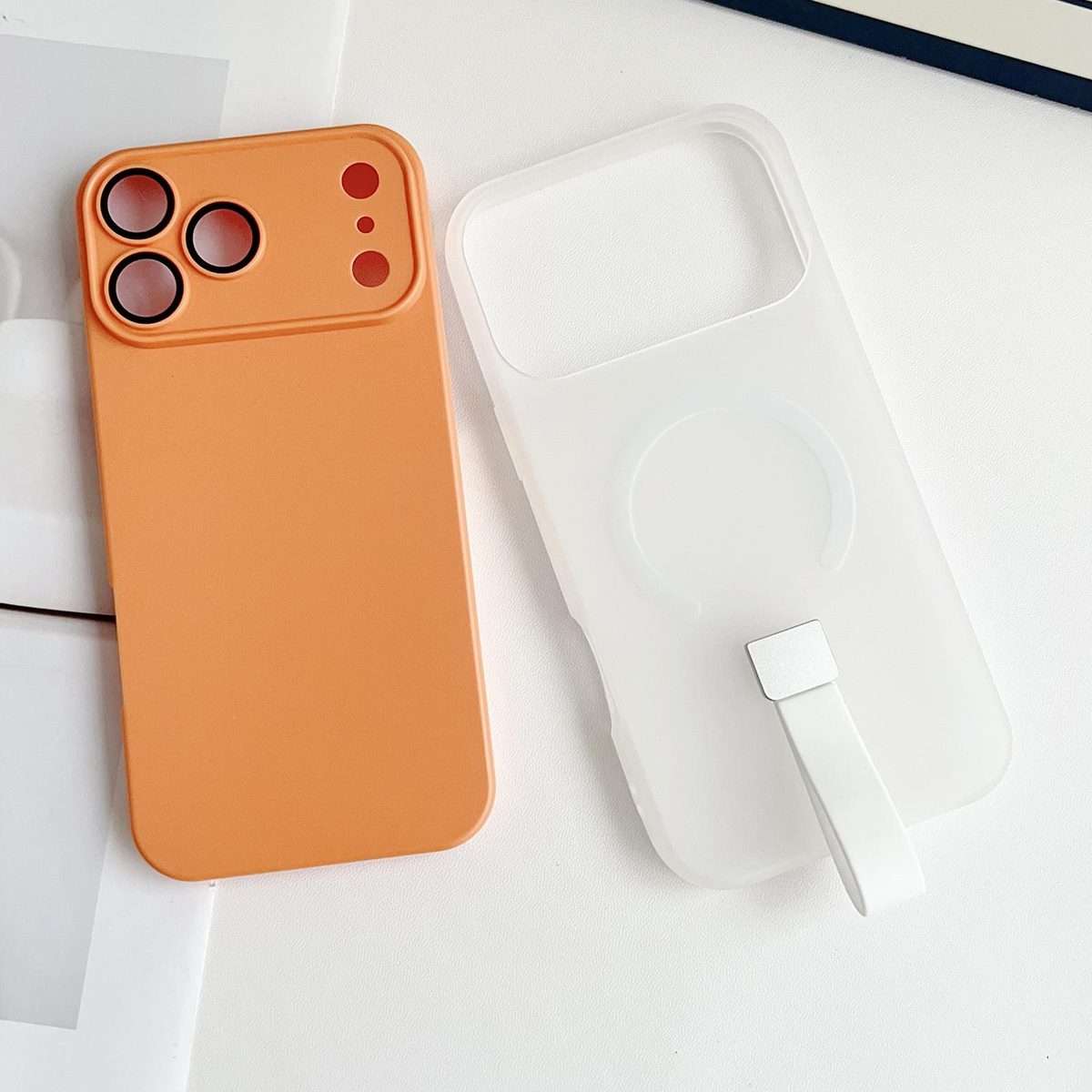 For iPhone 12 Pro Max Eagle Eye Dual-layer Jelly Magnetic Phone Case with Silicone St ... (Purple)