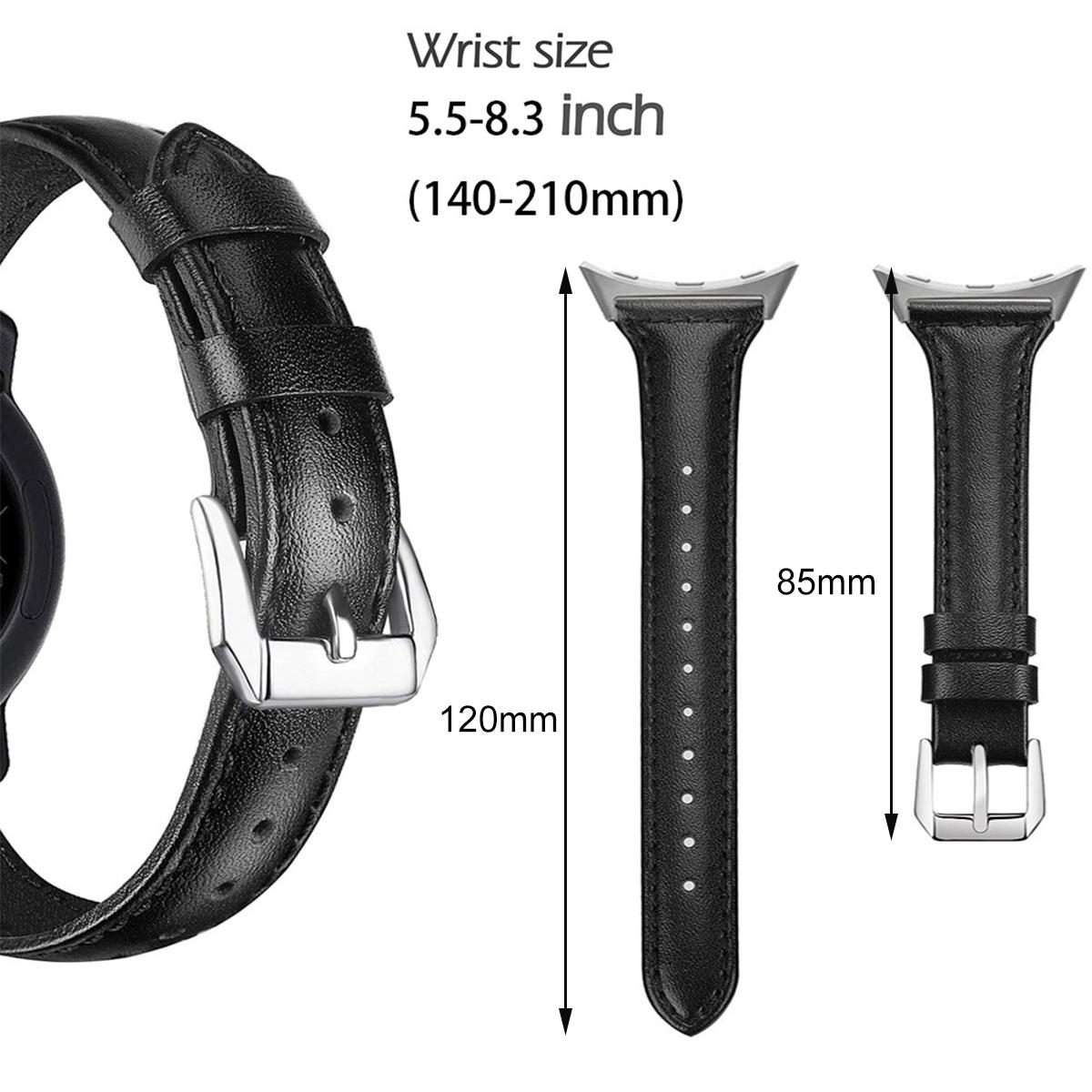 For Google Pixel Watch 4 / 3 45mm xDfind Slim Genuine Leather Watch Band(Grey)