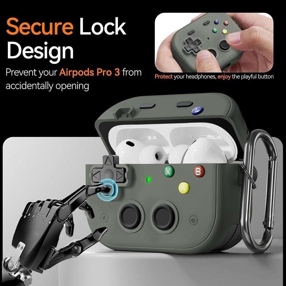 For AirPods Pro 2 / 1 XDcase Retro Game Console Design Earbuds Protective Case(Grey)