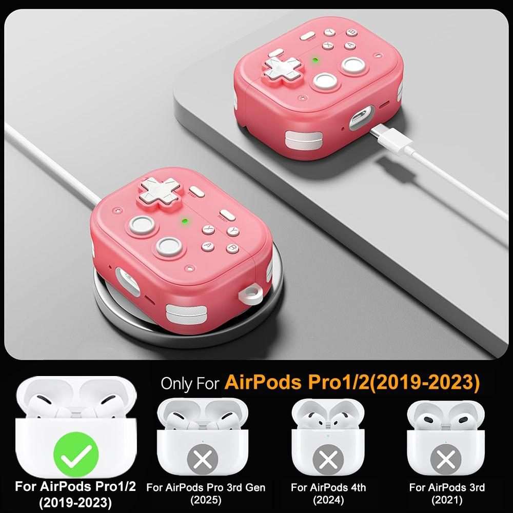 For AirPods Pro 2 / 1 XDcase Retro Game Console Design Earbuds Protective Case(Green)