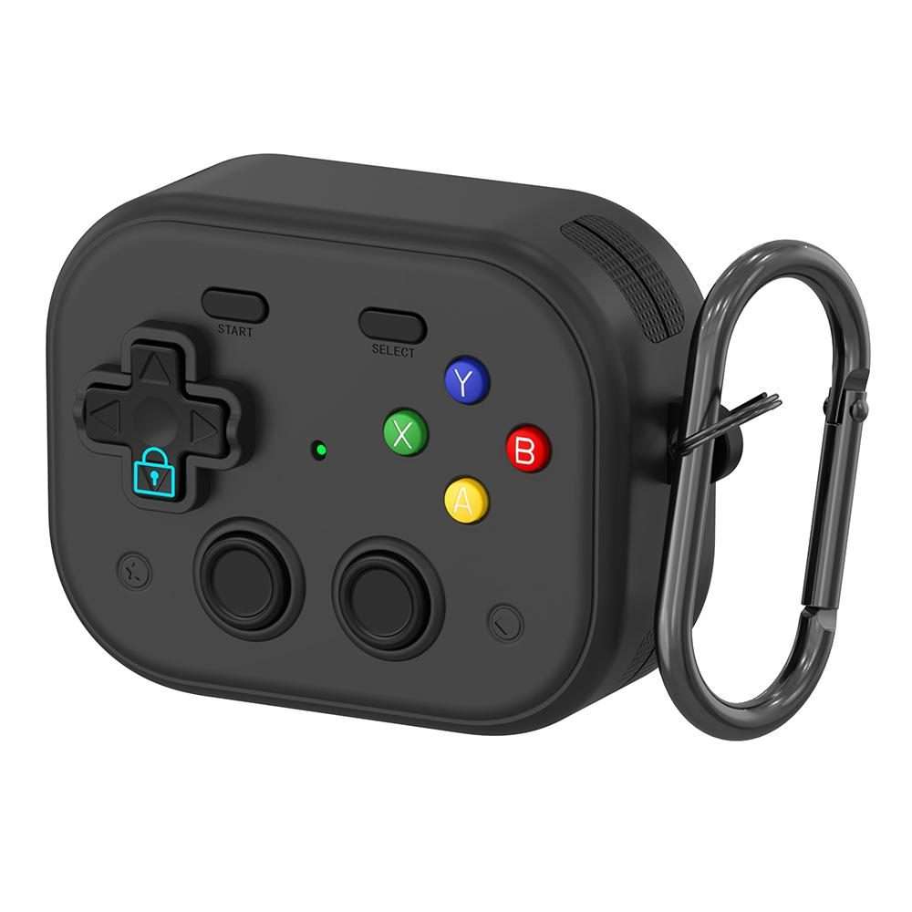 For AirPods Pro 2 / 1 XDcase Retro Game Console Design Earbuds Protective Case(Black)