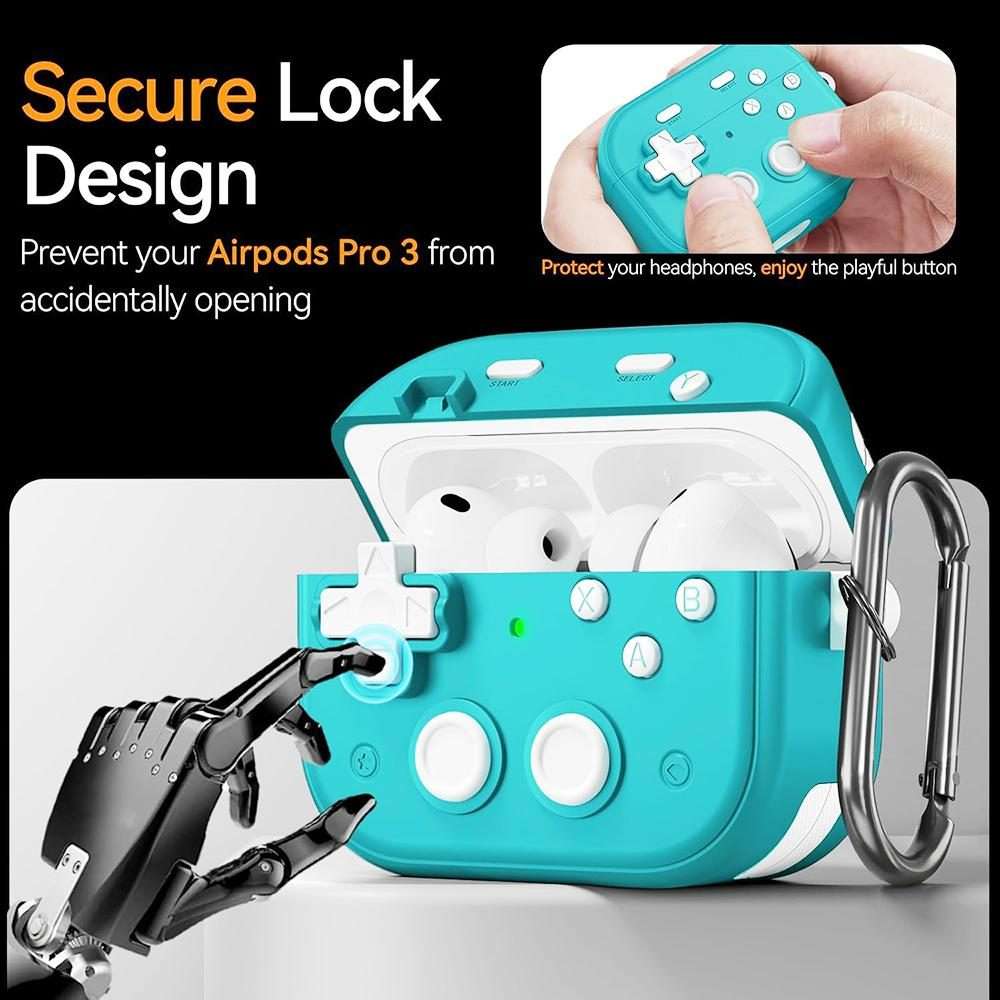 For AirPods Pro 2 / 1 XDcase Retro Game Console Design Earbuds Protective Case(Blue)