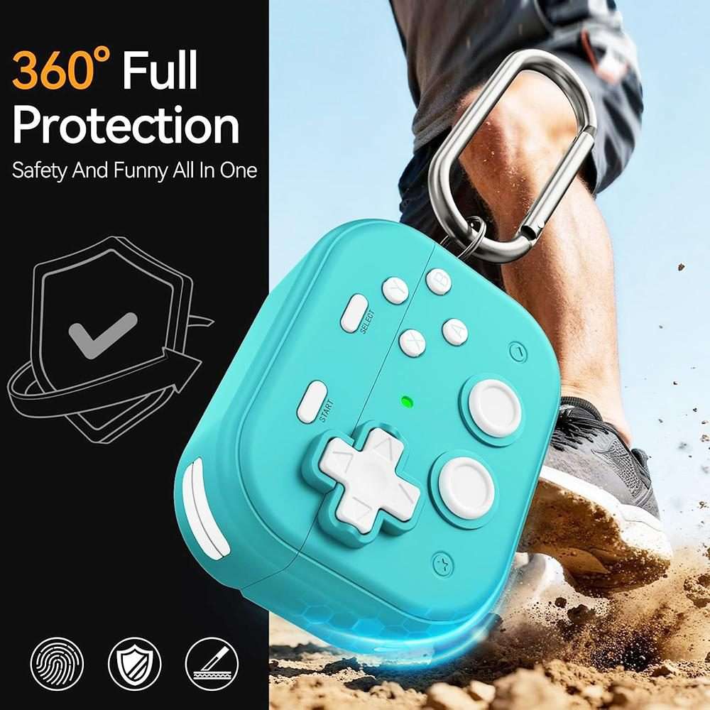 For AirPods Pro 2 / 1 XDcase Retro Game Console Design Earbuds Protective Case(Blue)