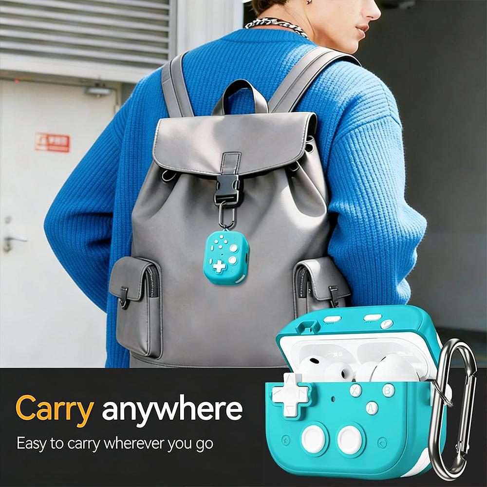 For AirPods Pro 2 / 1 XDcase Retro Game Console Design Earbuds Protective Case(Blue)