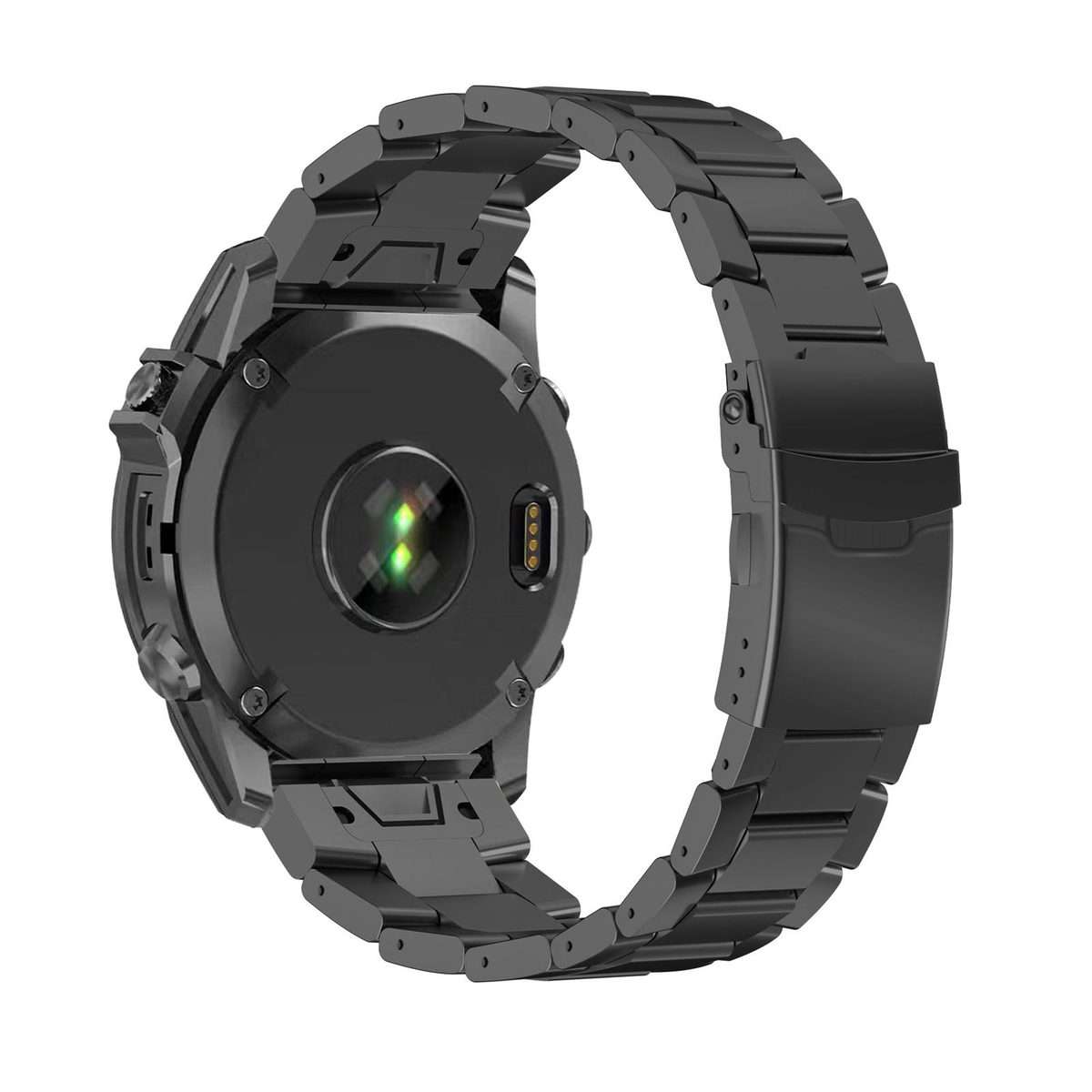 For Garmin 26mm Safety Bckle Titanium Alloy Quick Release Watch Band(Black)