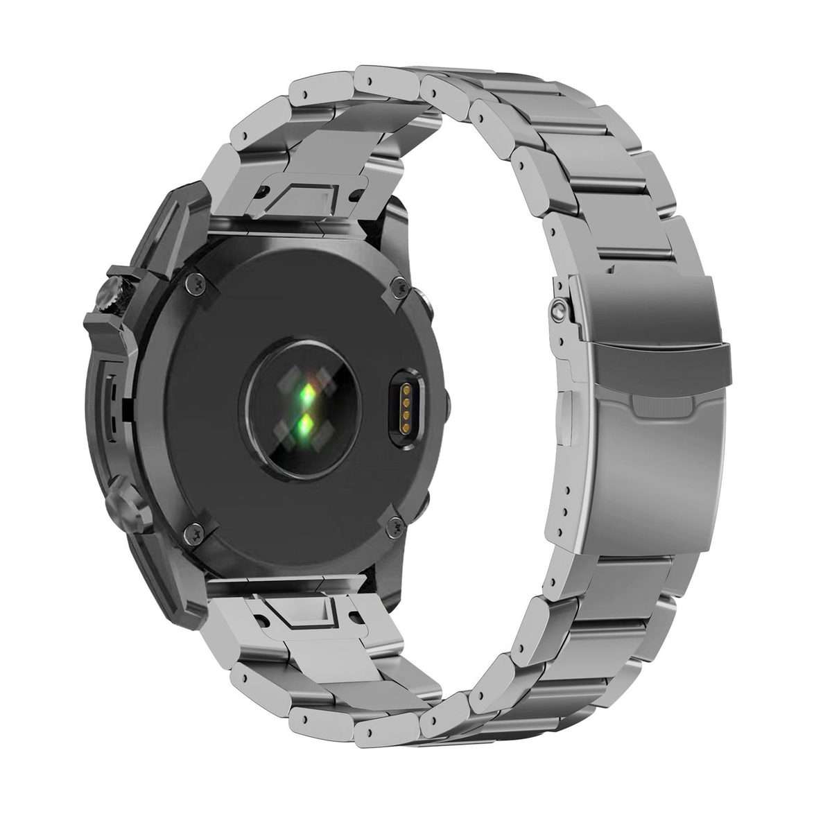 For Garmin 26mm Safety Bckle Titanium Alloy Quick Release Watch Band(Grey)