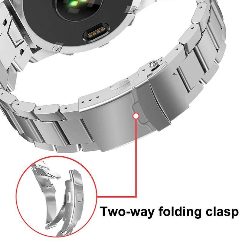 For Garmin 26mm Safety Bckle Titanium Alloy Quick Release Watch Band(Grey)