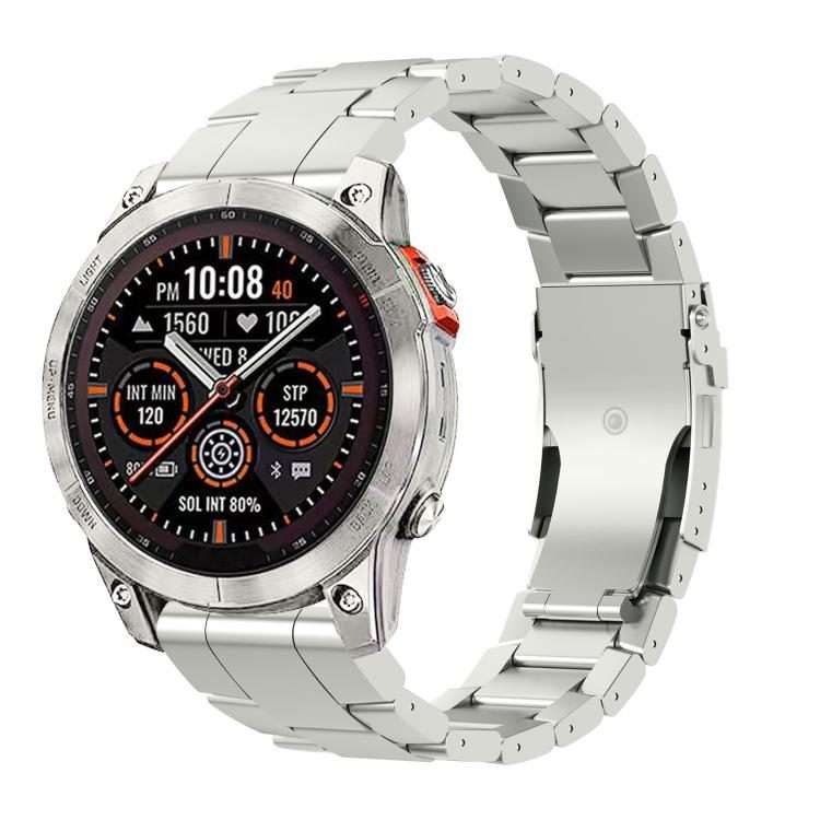For Garmin 26mm Safety Bckle Titanium Alloy Quick Release Watch Band(Titanium)