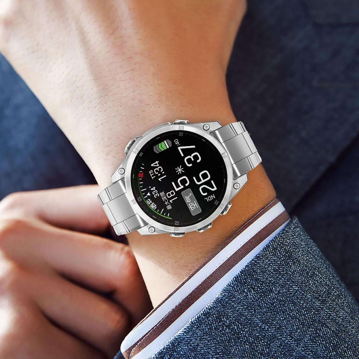 For Garmin 26mm Safety Bckle Titanium Alloy Quick Release Watch Band(Titanium)
