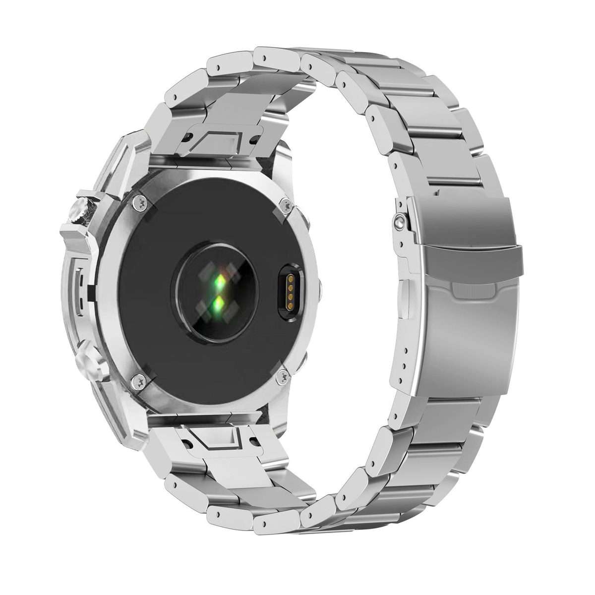 For Garmin 26mm Safety Bckle Titanium Alloy Quick Release Watch Band(Silver)