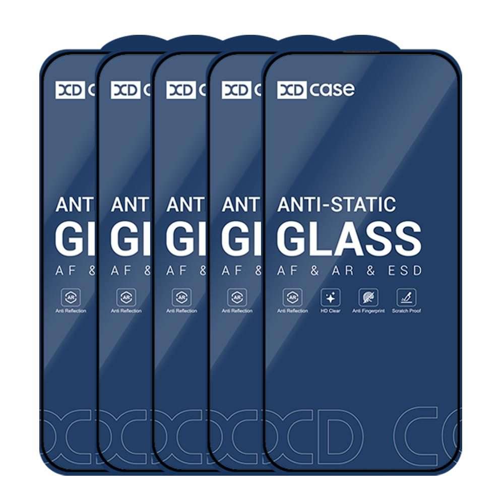 For iPhone 15 Pro XDcase 5pcs / Pack Silk Screen Printed HD Tempered Glass Film