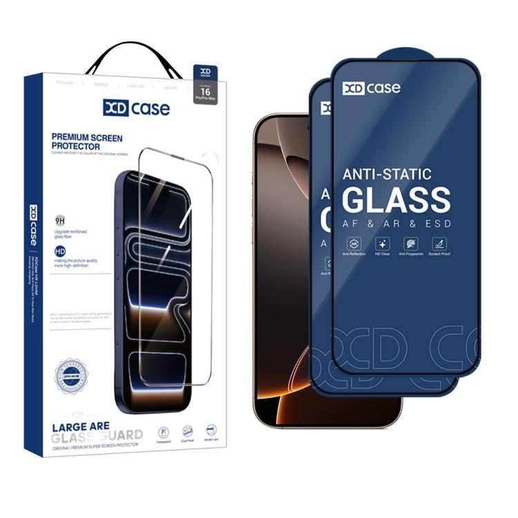 For iPhone 16 Pro Max XDcase 2pcs / Pack Silk Screen Printed HD Tempered Glass Film