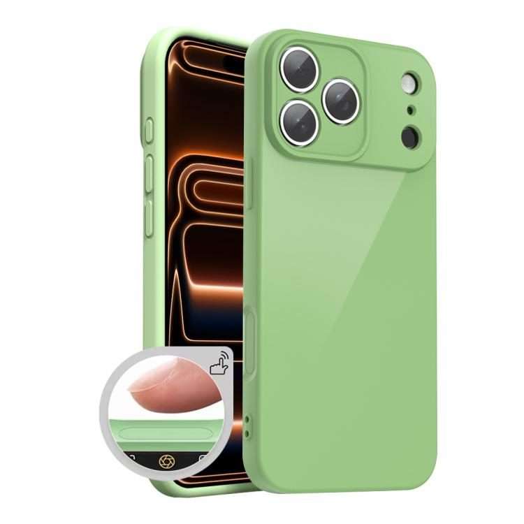 For iPhone 17 Pro XDcase AI Button Integrated Full Coverage Imitation Silicone Phone Case(Green)