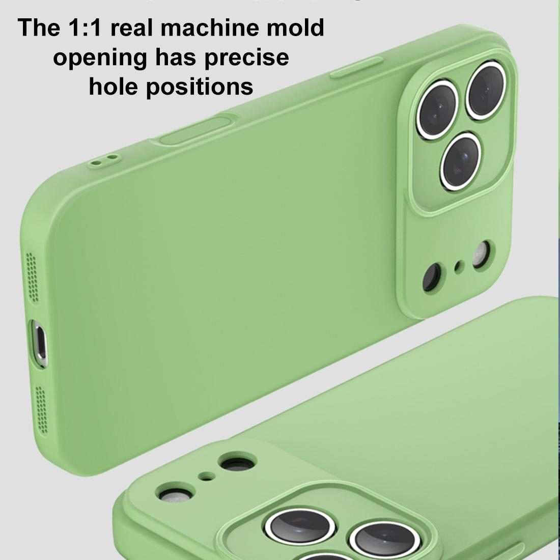 For iPhone 17 Pro XDcase AI Button Integrated Full Coverage Imitation Silicone Phone Case(Green)
