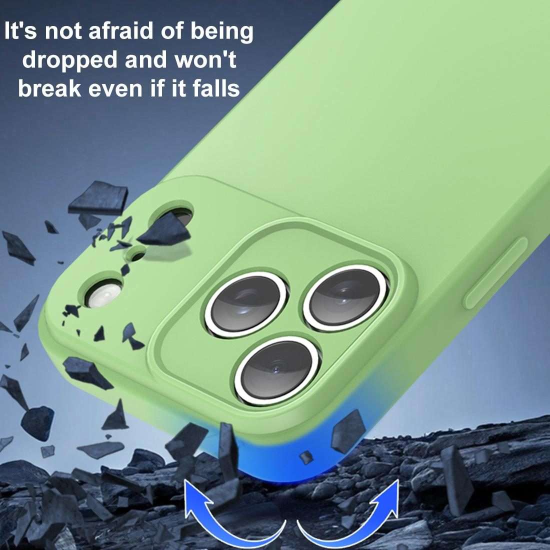 For iPhone 17 Pro XDcase AI Button Integrated Full Coverage Imitation Silicone Phone Case(Green)