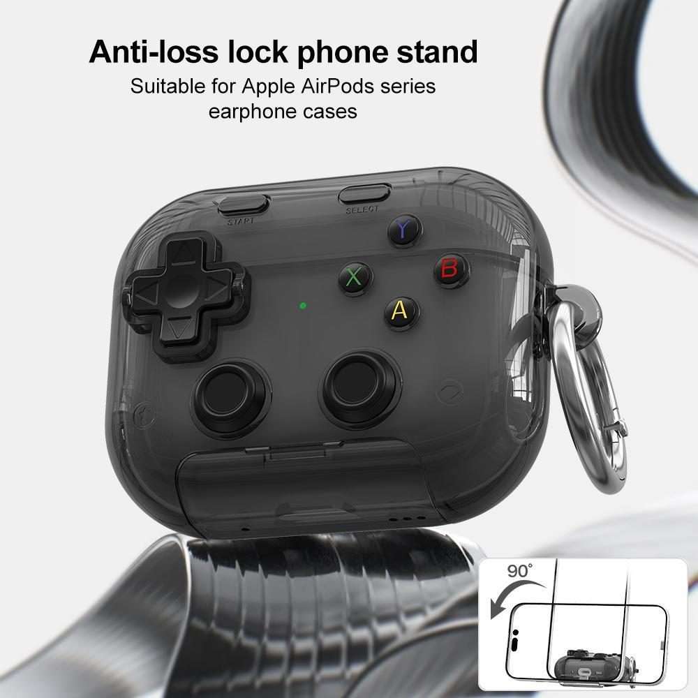 For AirPods Pro 3 XDcase Transparent Retro Game Console Design Earbuds Case with Holde ... (White)