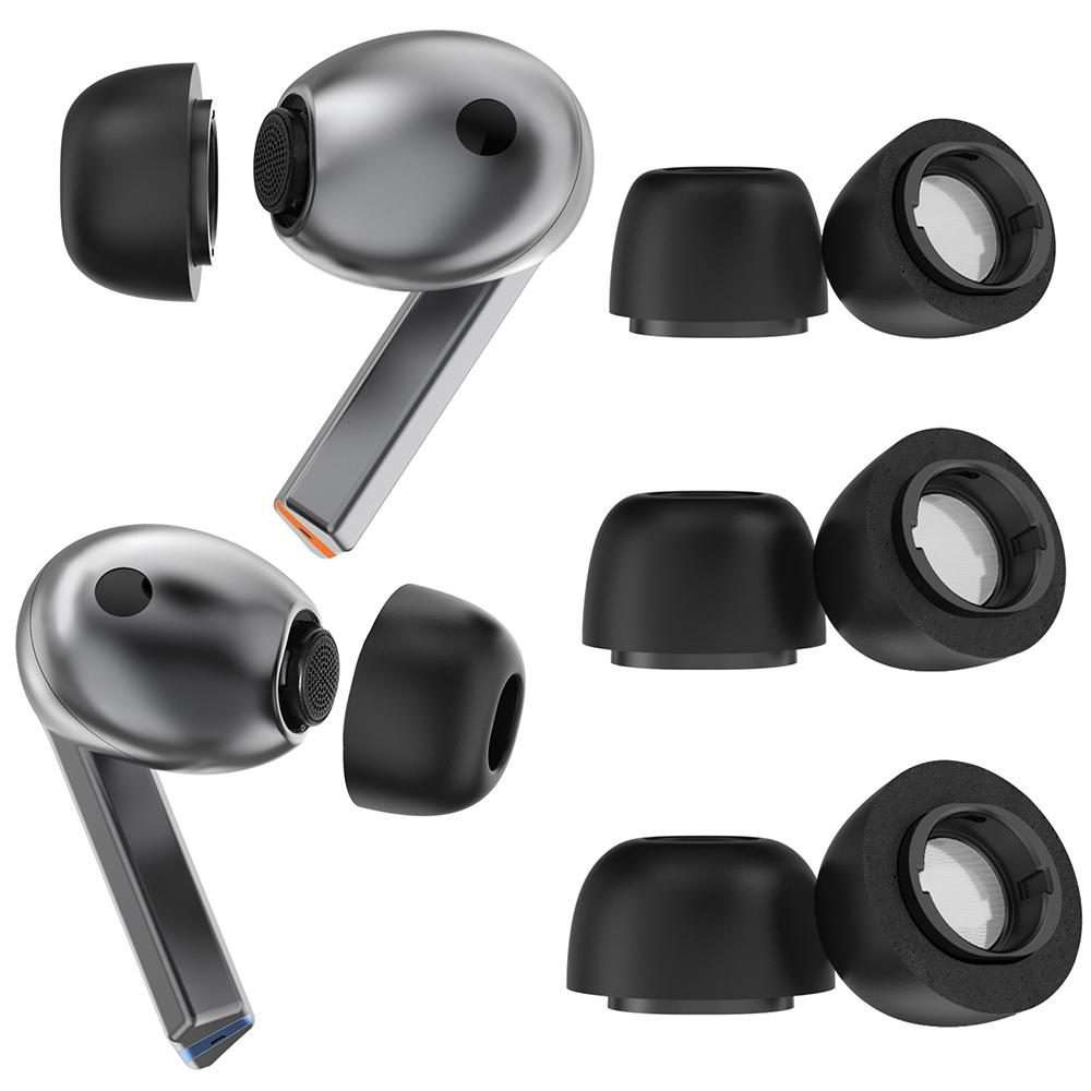 For Samsung Galaxy Buds3 Pro XDcase 4 Pairs Replacement Memory Foam Ear Tips, XS/S/M/L Size(Black)