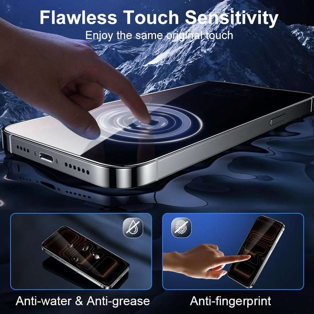 For iPhone 16 Pro Max XDcase 2pcs / Pack Silk Screen Printed Anti-Peep Tempered Glass Screen Prote
