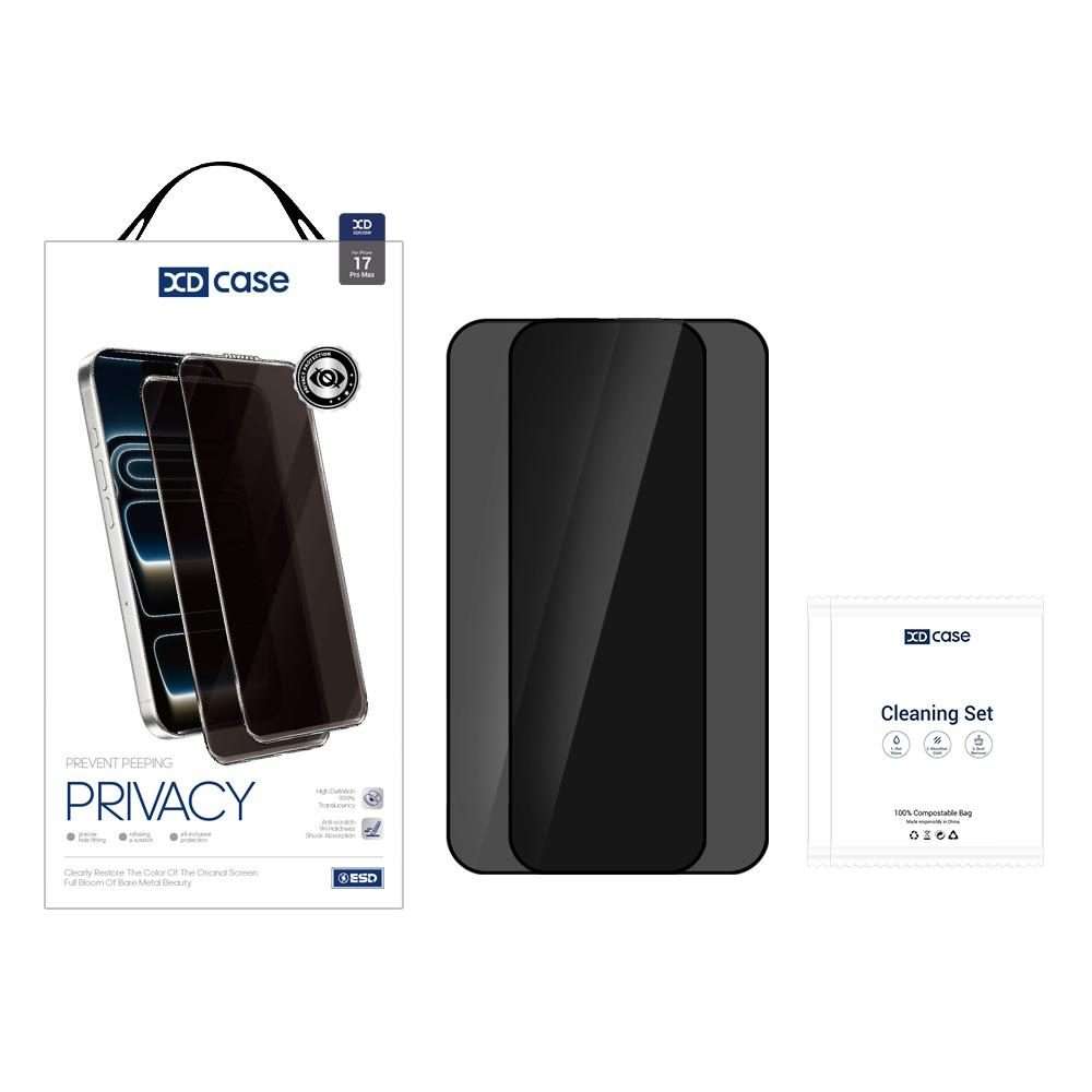 For iPhone 16 Pro Max XDcase 2pcs / Pack Silk Screen Printed Anti-Peep Tempered Glass Screen Prote
