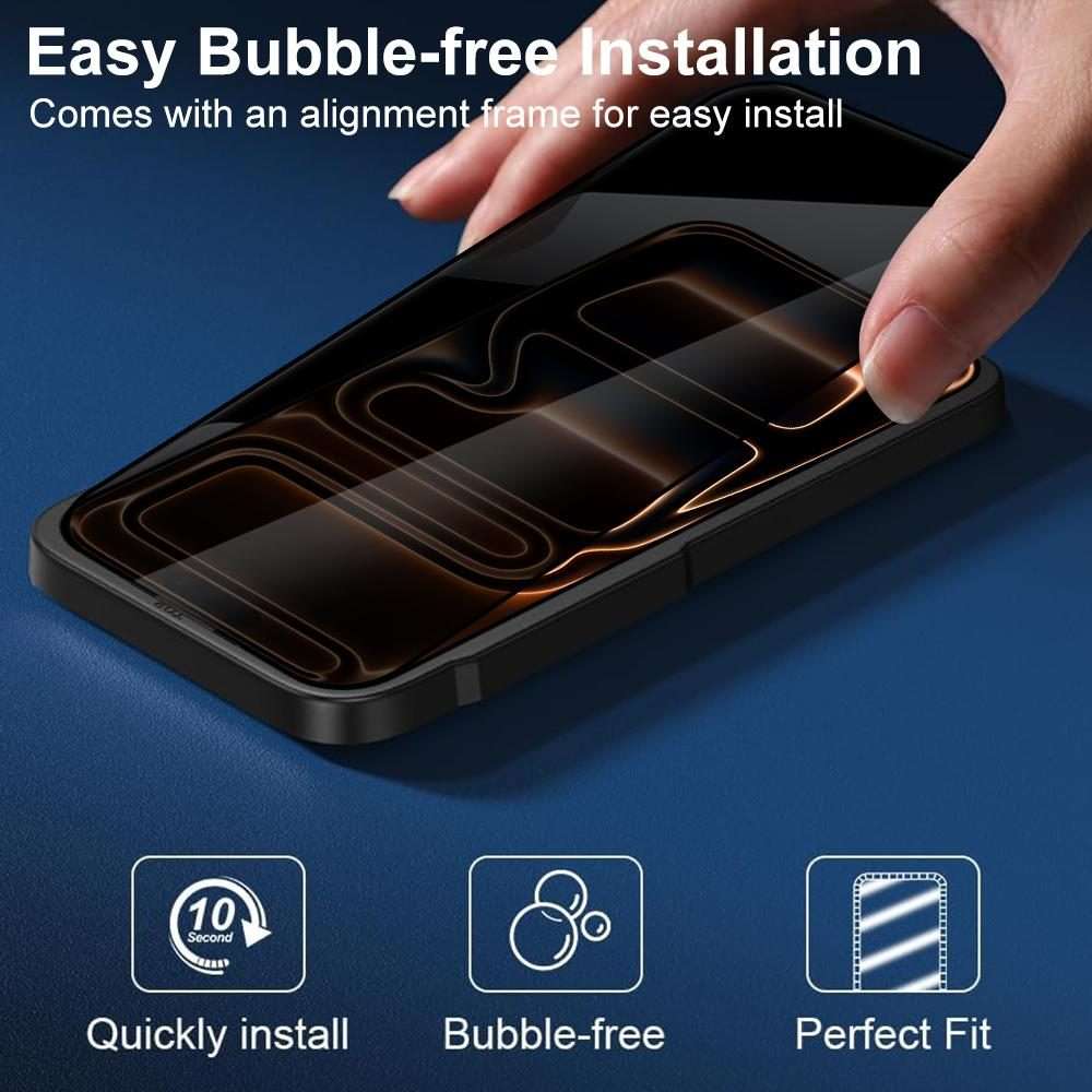 For iPhone 15 Pro Max XDcase 2pcs / Pack Silk Screen Printed Anti-Peep Tempered Glass Screen Prote