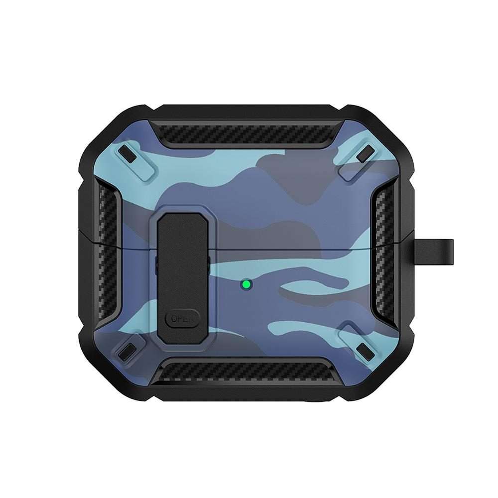 For Samsung Galaxy Buds3 / 3 Pro / 3 FE XDcase Camouflage Security Lock Earbuds Ca ... (Navy Blue)
