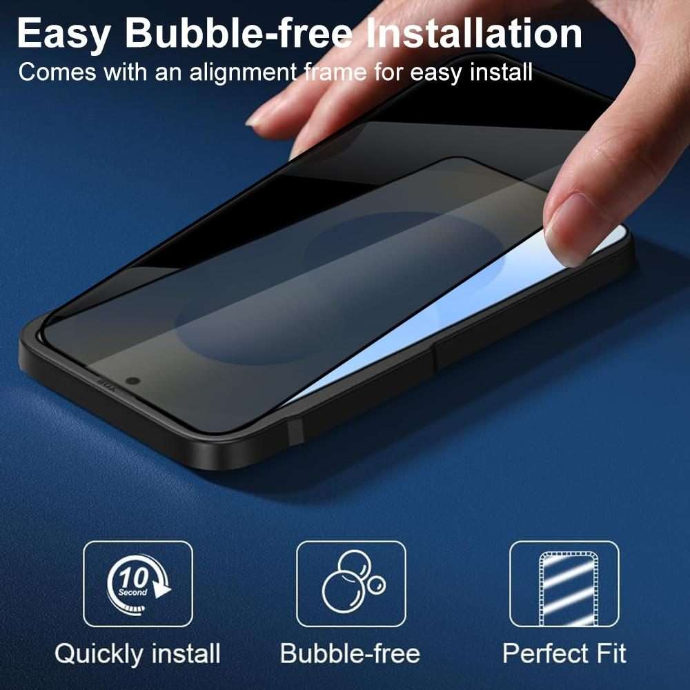For Samsung Galaxy S25 5G XDcase 5pcs / Pack Silk Screen Printed Anti-Peep Tempered Glass Screen P