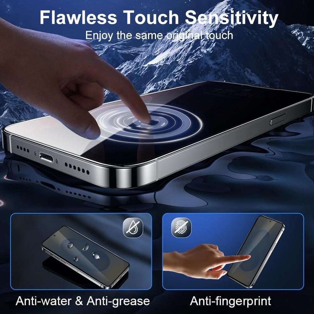 For Samsung Galaxy S25 5G XDcase 5pcs / Pack Silk Screen Printed Anti-Peep Tempered Glass Screen P