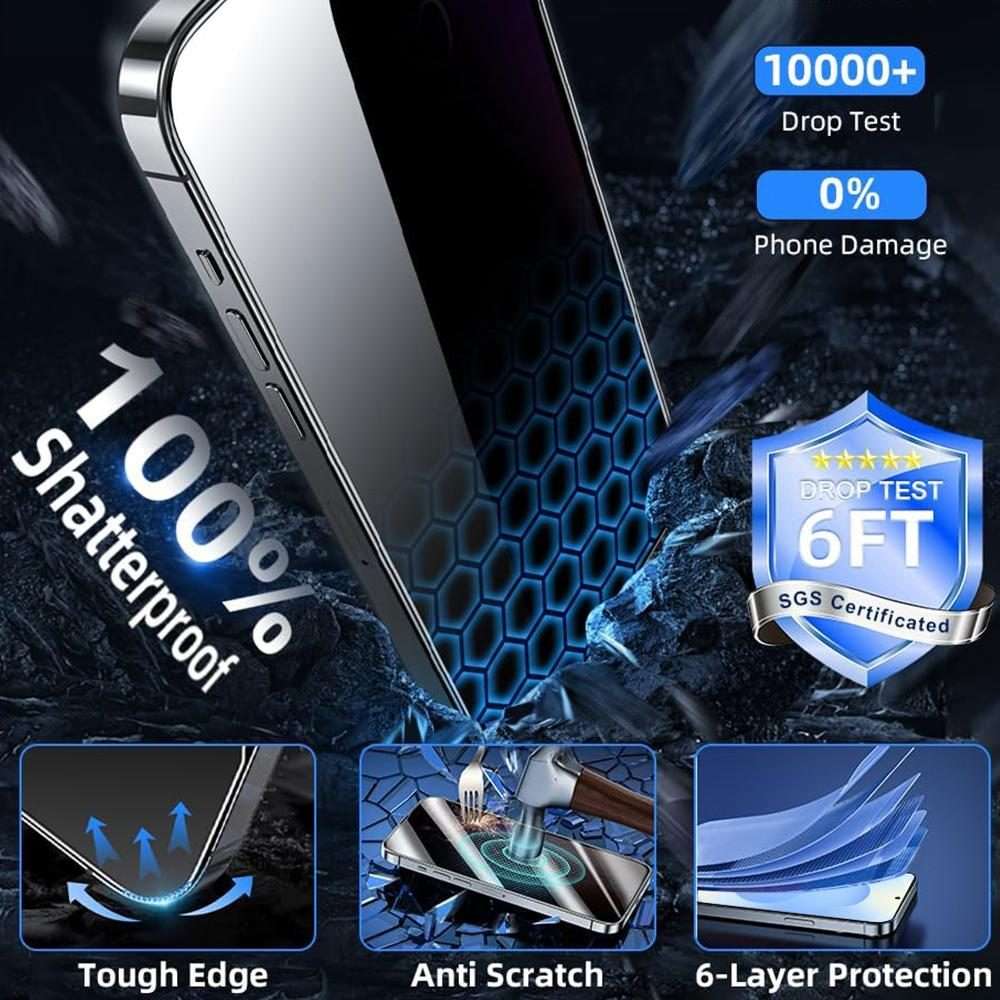 For Samsung Galaxy S25 5G XDcase 5pcs / Pack Silk Screen Printed Anti-Peep Tempered Glass Screen P