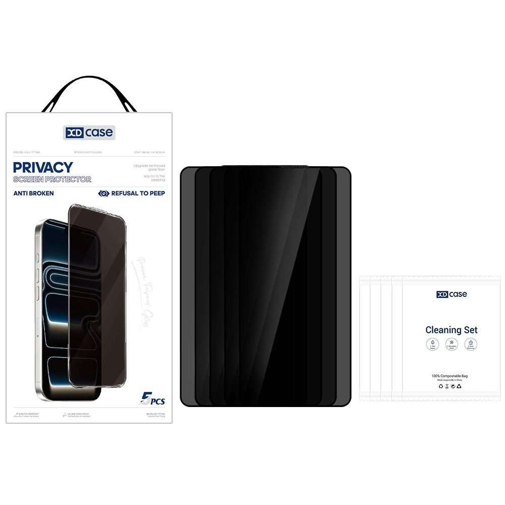 For Samsung Galaxy S25 5G XDcase 5pcs / Pack Silk Screen Printed Anti-Peep Tempered Glass Screen P
